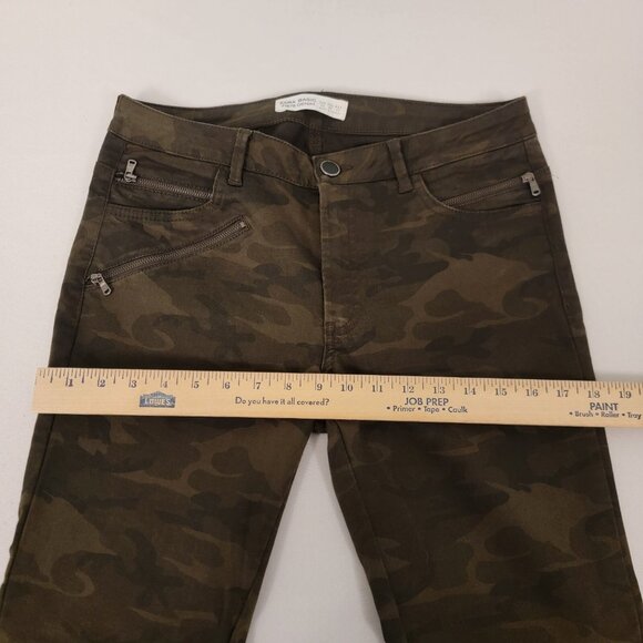 Zara Basic Z1975 Denim Dept Skinny Jeans Dark Camo Stretch Women’s‎ Size 8 EUC - Picture 10 of 10